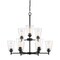 Designers Fountain Westin 9 Light Modern Matte Black with Clear Glass Shades Chandelier For Dining Rooms 95789-MB - alternate 1
